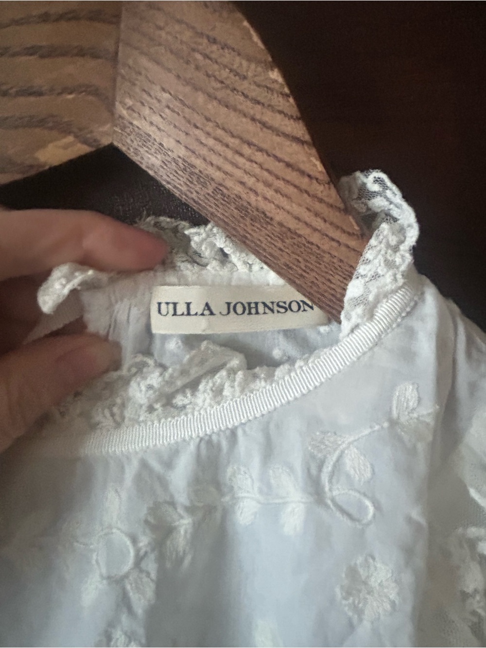 Ulla Johnson White Noemie Victorian Ruffle Lace Blouse Swiss Dot Size 2 - Picture 10 of 11